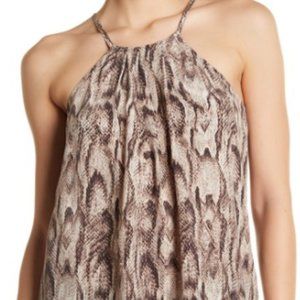 Joie Idalina Snakeprint Silk Halter Tank Top M